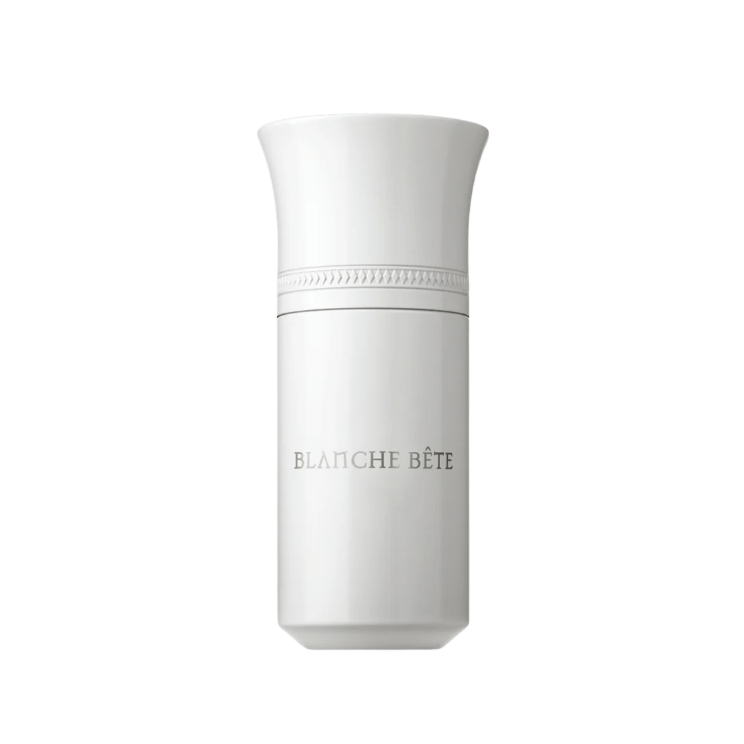 White cylindrical container with 'Blanche Bète' branding on a green background