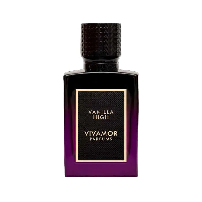 Vivamor Parfums Vanilla High perfume bottle on a white background