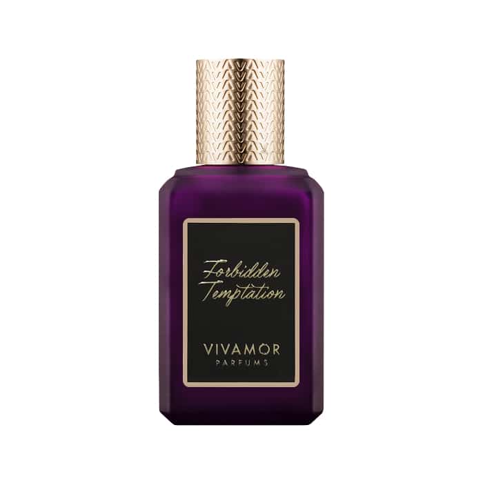 Vivamor Parfums Forbidden Temptation perfume bottle on a white background