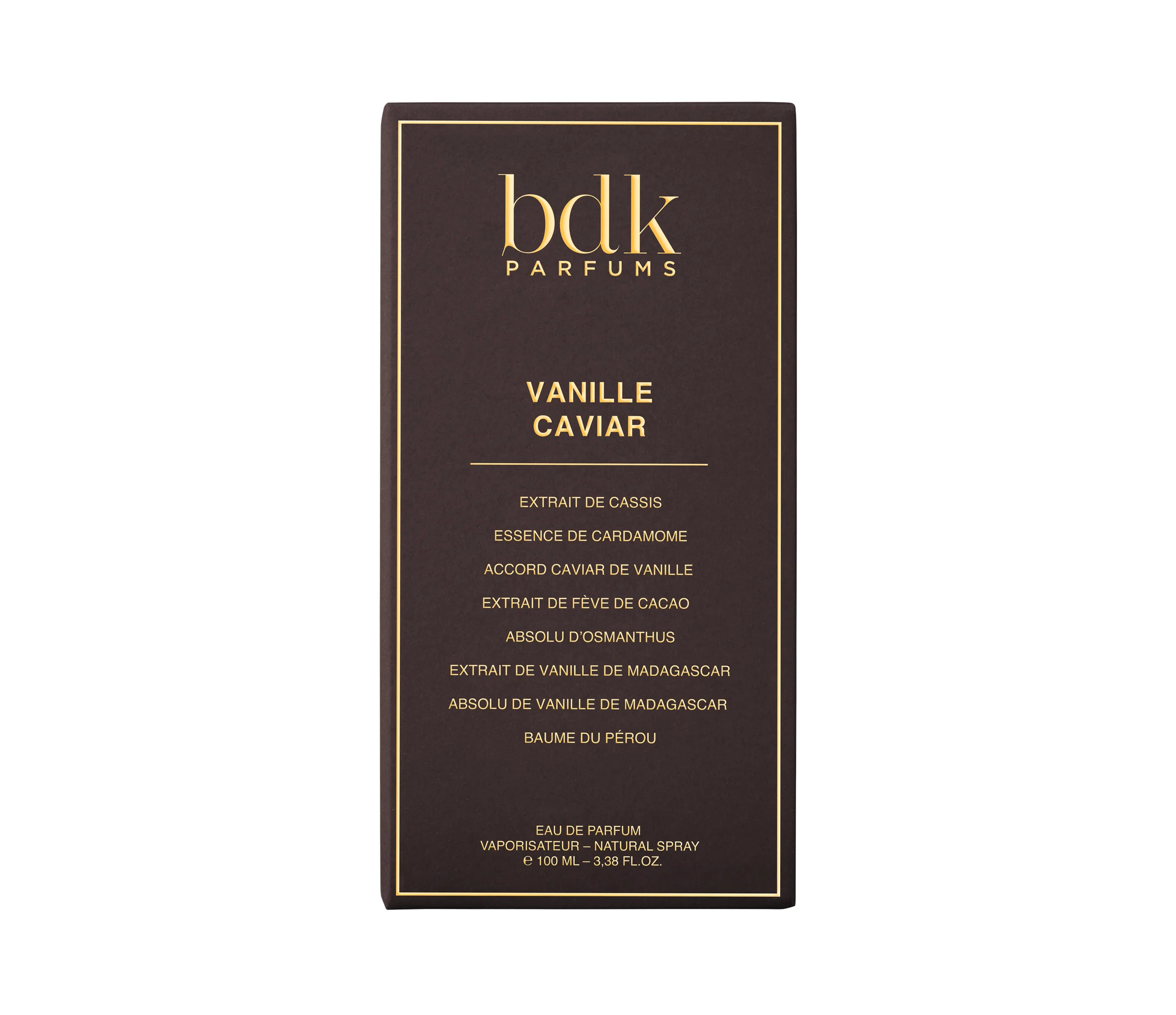 bdk Parfums Vanille Caviar perfume packaging on a white background